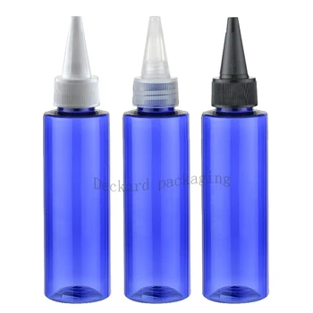 

100ml X 50 empty round pointed mouth E liquid plastic container ,100cc empty blue cosmetic bottles with pointed mouth lid DIY