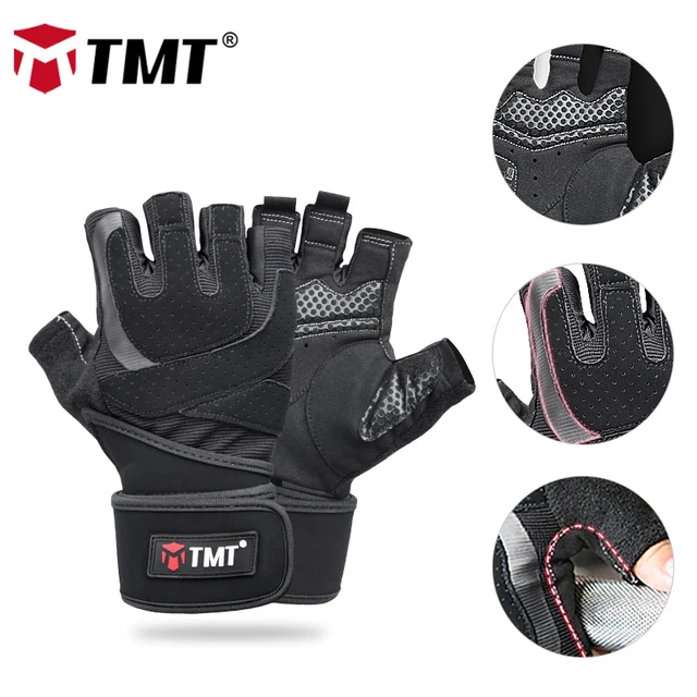Buy TMT Gym Gloves Anti slip With Wristband Sports