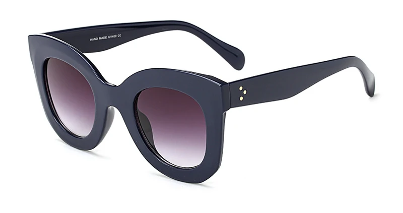 Модные женские солнцезащитные очки, популярные брендовые дизайнерские роскошные солнцезащитные очки, женские летние стильные солнцезащитные очки с заклепками, UV400 739R2