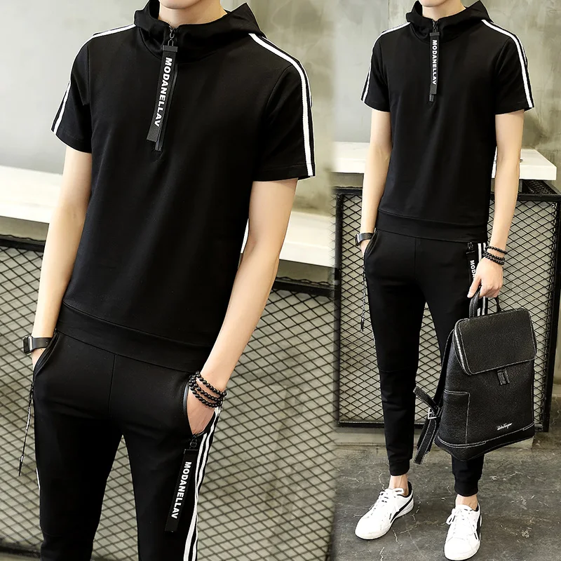polo black sweat suit