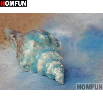 

HOMFUN Rhinestone Painting Crystal Decor Diy Diamond Painting "Conch landscape" 3D Cross Stitch Pattern Diamond Embroidery A1929