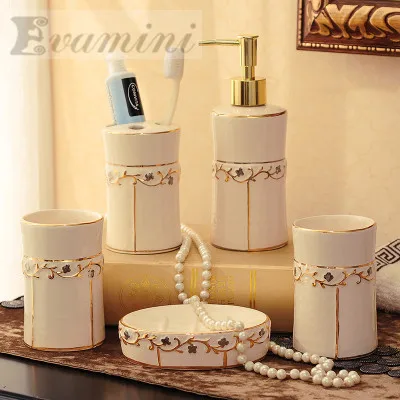 China Ceramic Bathroom Set Five Piece Of Fashion Modern China Ceramic Bathroom Set Five Piece Of Fashion Modern Toothbrush Holder Accessories In Sets From Home Garden On