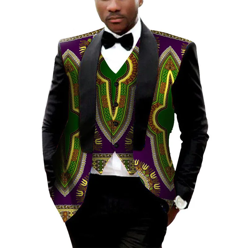 Повседневные мужские африканские блейзеры с принтом африканская одежда куртка жилет бабочкой Дашики Базен Riche мужская одежда в