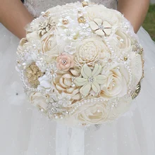 DIY брошь цвета слоновой кости букет растения цветок невесты Свадебный букет невесты творческие сушеные цветы настраиваемые букеты