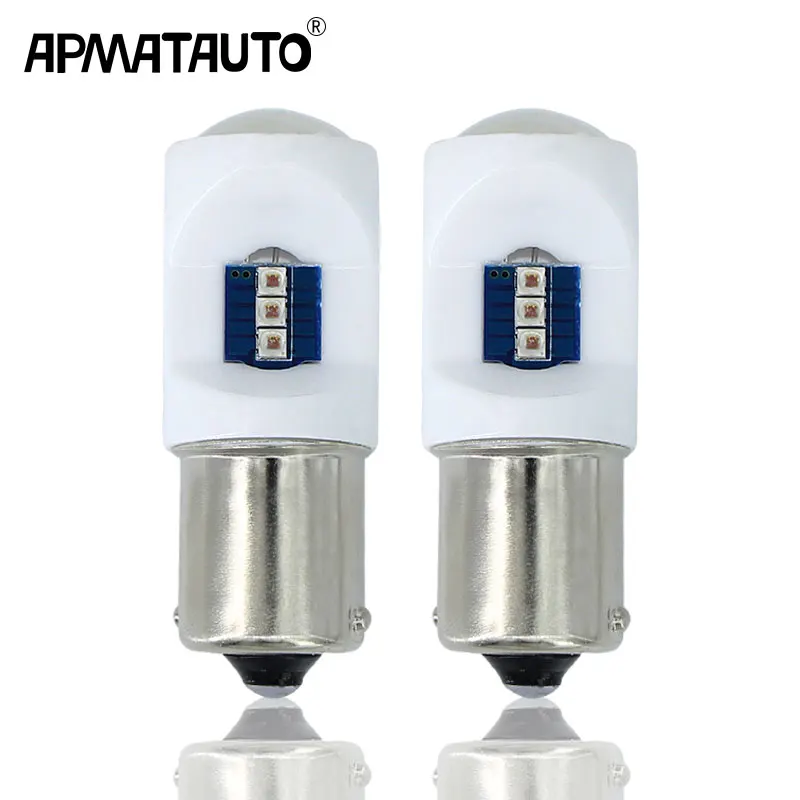 

2x CANbus Xenon White 1156 Mirror Reflector LED Bulbs for 2008-2014 Mitsubishi Lancer or Evolution X Daytime Running Lights