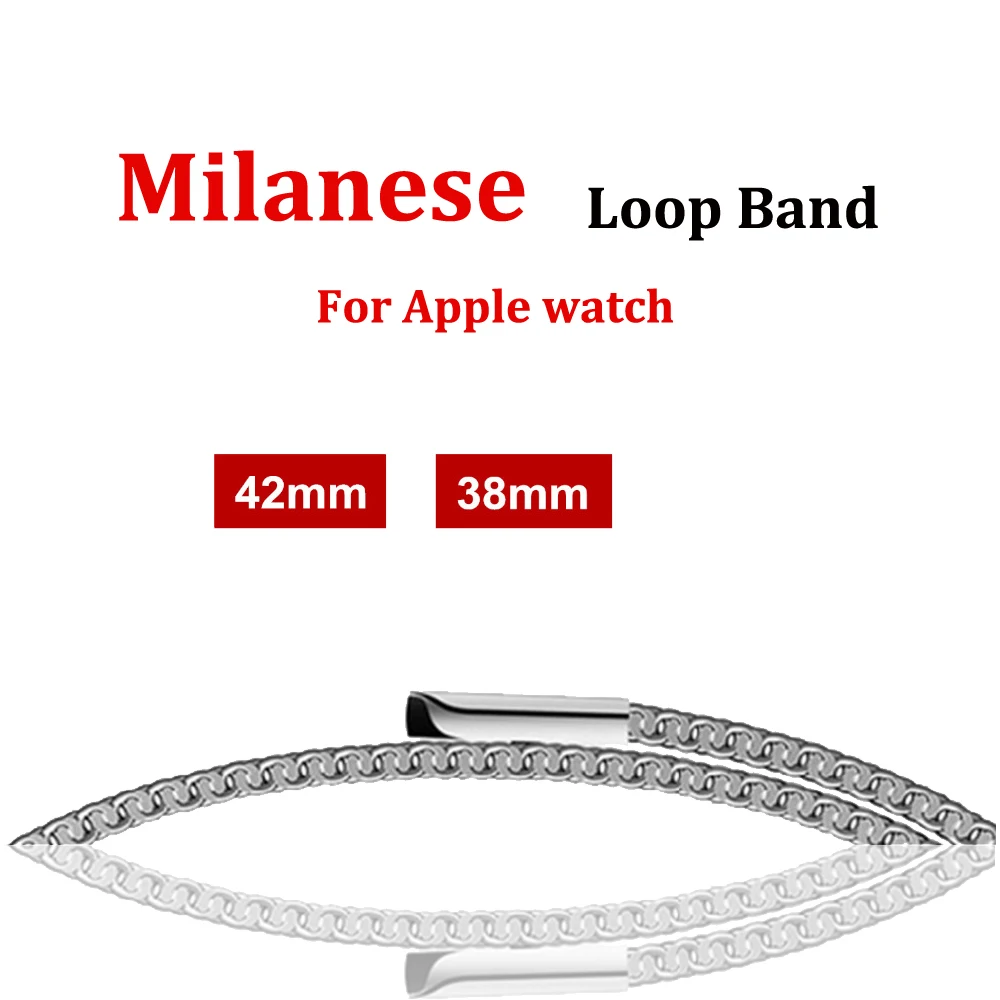 

Milanese loop watchband strap for apple watch band 42mm 38mm correa cinturino iwatch 3/2/1 Stainless Steel Bracelet wrist belt