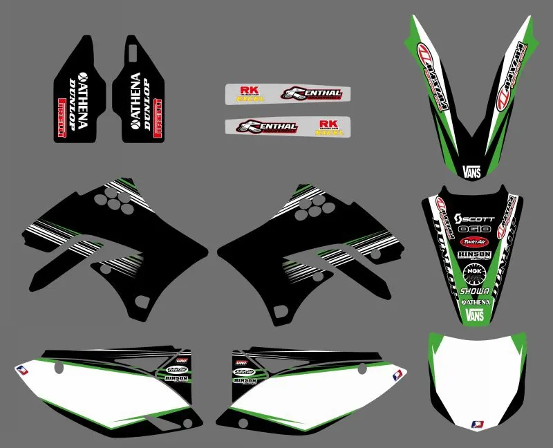 0062 New Style TEAM GRAPHICS BACKGROUNDS DECALS STICKERS Kits for KX450F KXF450 2009 2010 2011 2012