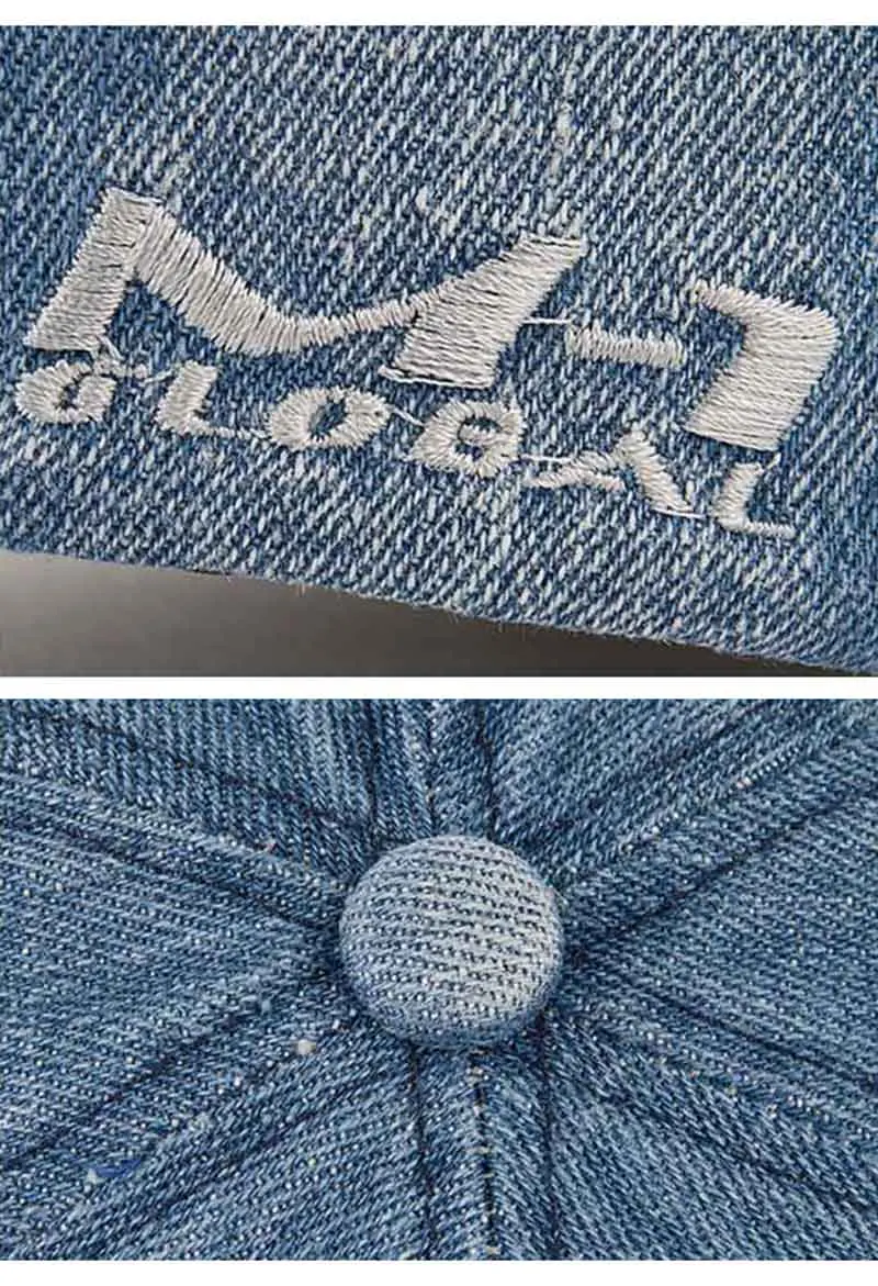 Women Men M1 Denim Baseball Cap Unisex Embroidery Cowboy Hat Fashion Casual Male Female Hip Hop Sunscreen Caps CP0253 (3)