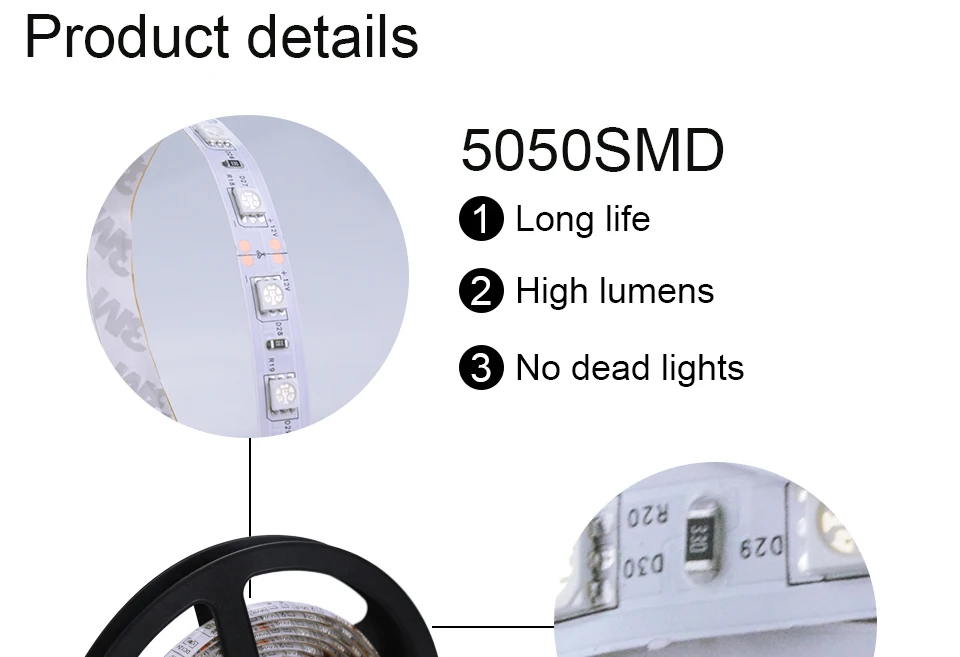 5050 RGB LED Strip light tape lamp (7)
