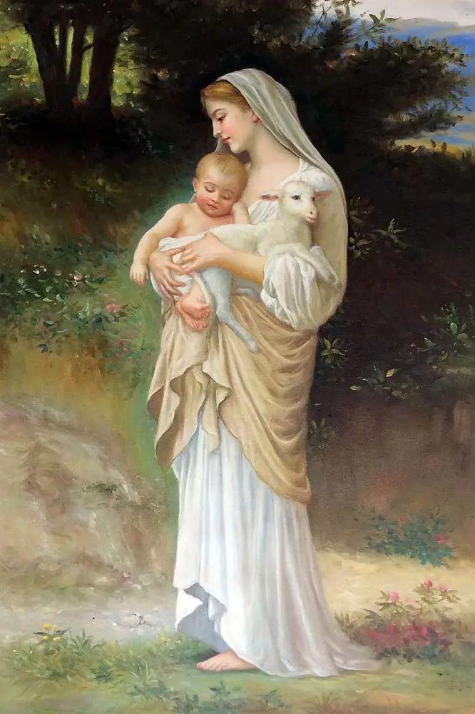 Pintura al óleo figurativa clásica mujer y niño pintura Innocence, 1893 de  William Adolphe Bouguereau arte de pared pintado a mano|painting  board|painting palletpainting bed - AliExpress