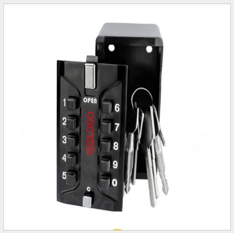 Черный Heavy Duty Ключ Скрытая хранения сейф с 10-цифровой пароль блокировки всепогодный чехол для дома Carvan офисные RV