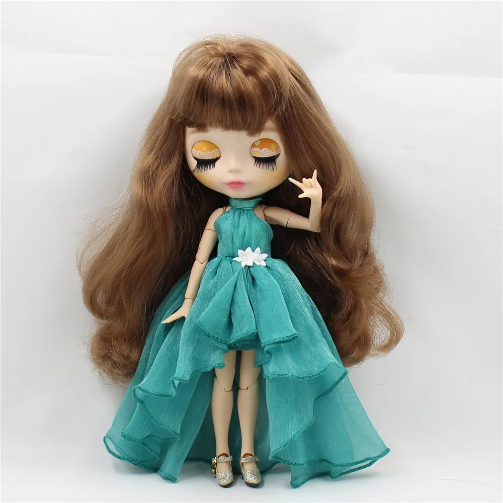 Neo Blythe Doll Chiffon Dress with Flower 1