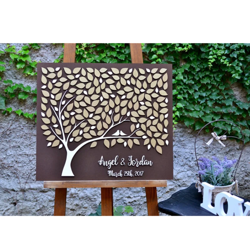 Signs Wall Hangings Wall Décor 3D Wedding Guest Book Alternative Last