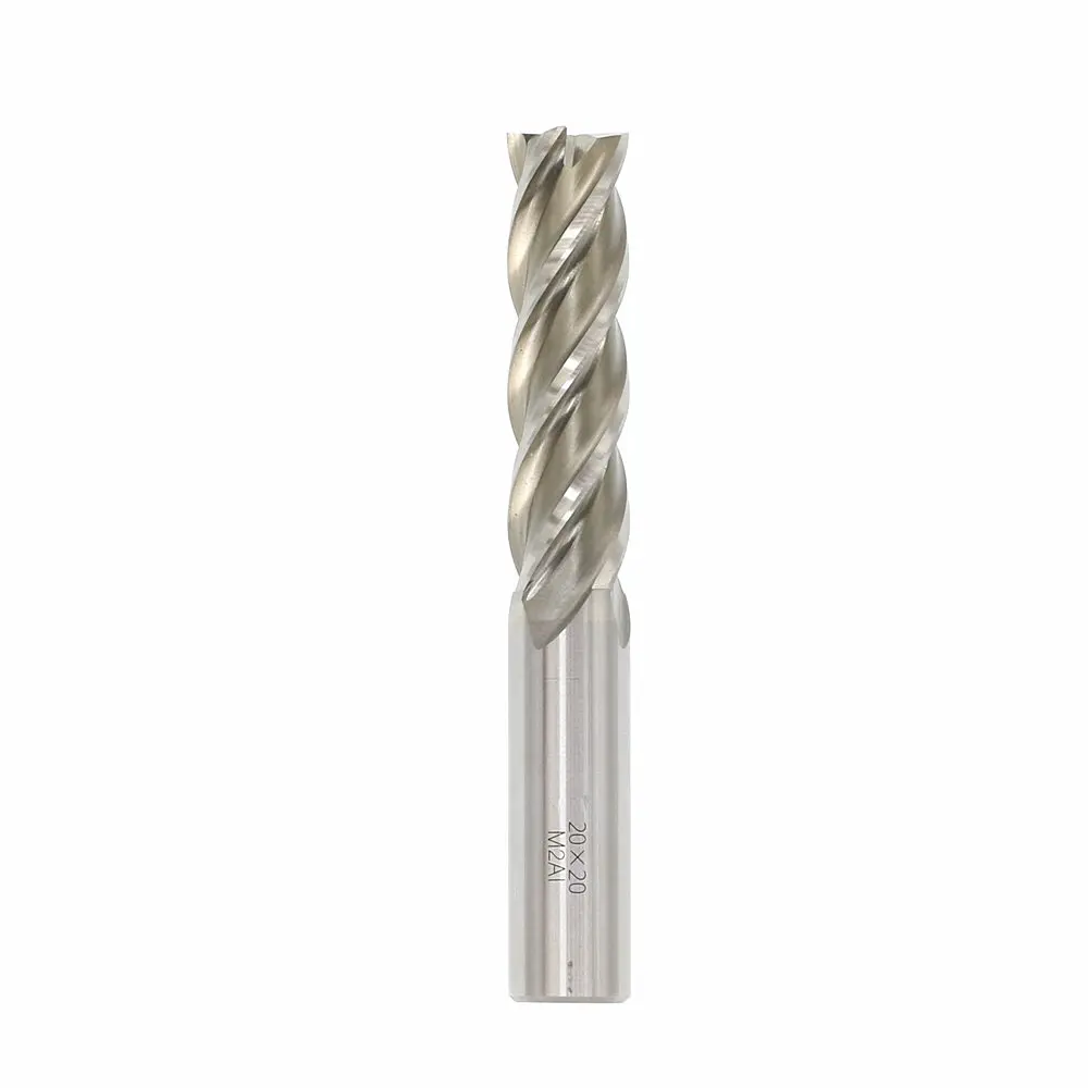 

New 4Flutes 4F20*20*75*141mm M2AI Dia 20mm End Mill Router Bit Milling Cutter Machine CNC Drill Tool Super-Hard High Speed Steel