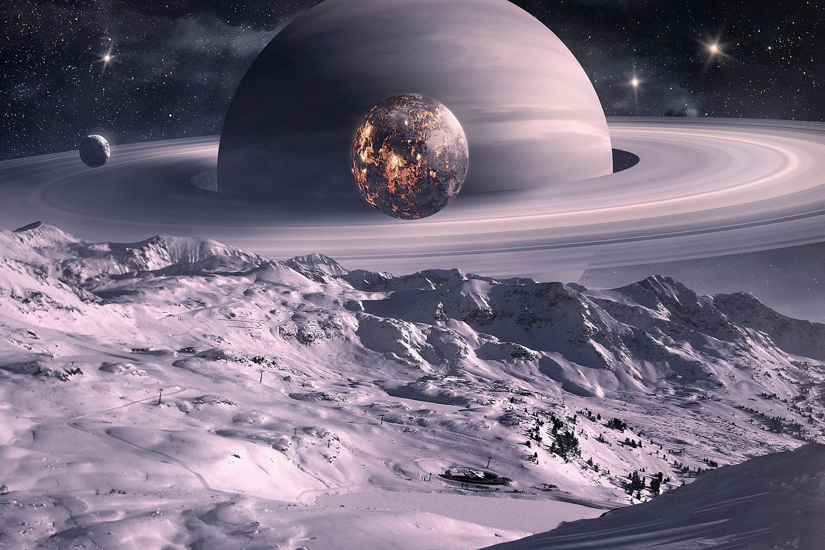 Sci Fi Outer Space Planets Saturn Digital Art Pyr056 Fabric Poster Custom Wall Art Room Decor Home Decoration Frame Available Painting Calligraphy Aliexpress
