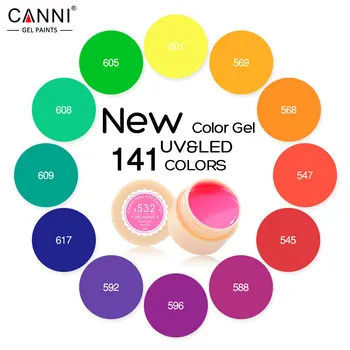#50618 New 2017 CANNI Nail Art Tips Design Manicure141 Color UV LED Soak Off DIY Paint Color Gel Ink UV Gel Nail Polish Lacquer