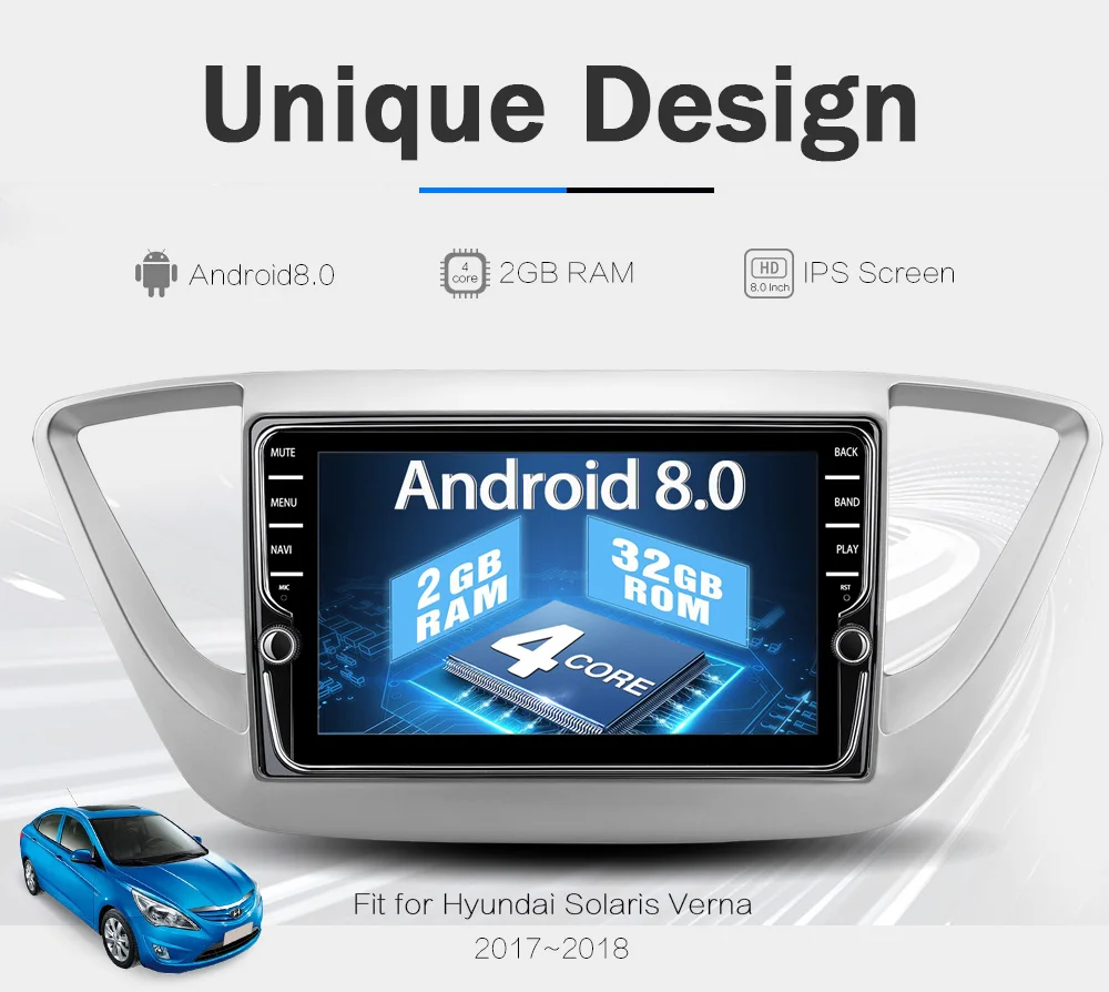 Flash Deal Funrover 2 din Car Multimedia DVD GPS Player stereo For Hyundai Verna Solaris Accent 2017 2018 Car Radio tape recorder headunit 10