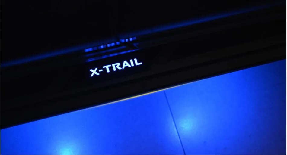 Для X-Trail бег Панели авто боковые шаг бар педали Фирменная Новинка Светодиодный свет Стиль Nerf бары