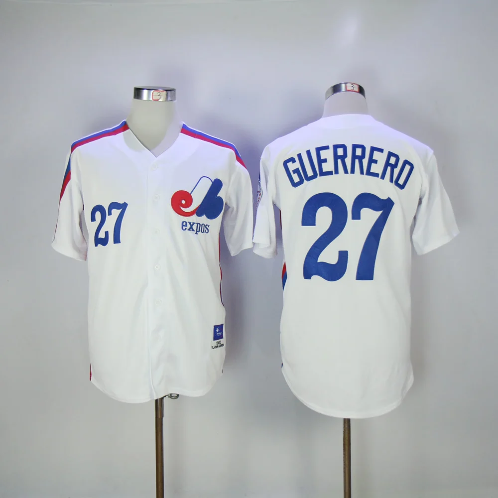 

Vladimir Guerrero Jersey 27 Montreal Expos Baseball Jersey All stitched Retro Style More Color