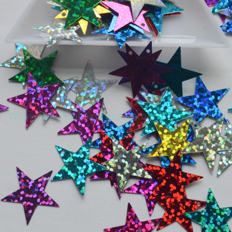 

25g 18mm Christmas Decorations Party Star Shaped PVC Loose Sequins For Crafts Paillettes Sewing Decoration Garment DIY Accessory