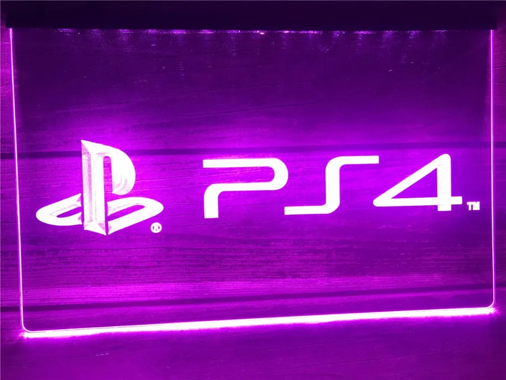 E174 Playstation 4 PS4 светодиодный неоновый светильник знаки|Таблички и знаки| |