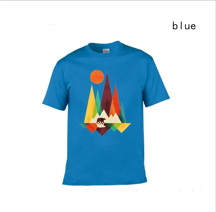 2019 Nuovo Arrivo Semplice Mountain E Orso di Disegno Degli Uomini della camicia di Modo T Fresco Magliette e camicette Manica C 2019 Nuovo Arrivo Semplice Mountain E Orso di Disegno Degli Uomini della camicia di Modo T Fresco Magliette e camicette Manica C