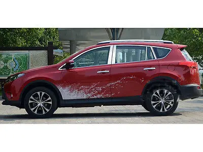 

Steel Full window Sill With Center Pillar Trims 22pcs For TOYOTA RAV4 2013-2016