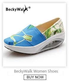 BeckyWalk/Весенняя женская обувь на платформе с толстой подошвой; повседневная женская обувь из парусины спортивная обувь сезон: весна-лето Для женщин слипоны Туфли без каблуков на толстой подошве WSH2930