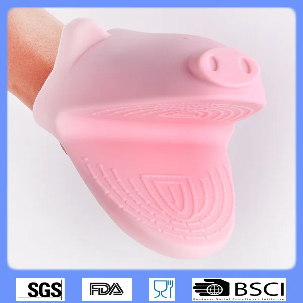 

Cute pig Silicone Kitchen Oven Baking Glove Pot Mitt Tool Holder Heat Resistant 2167