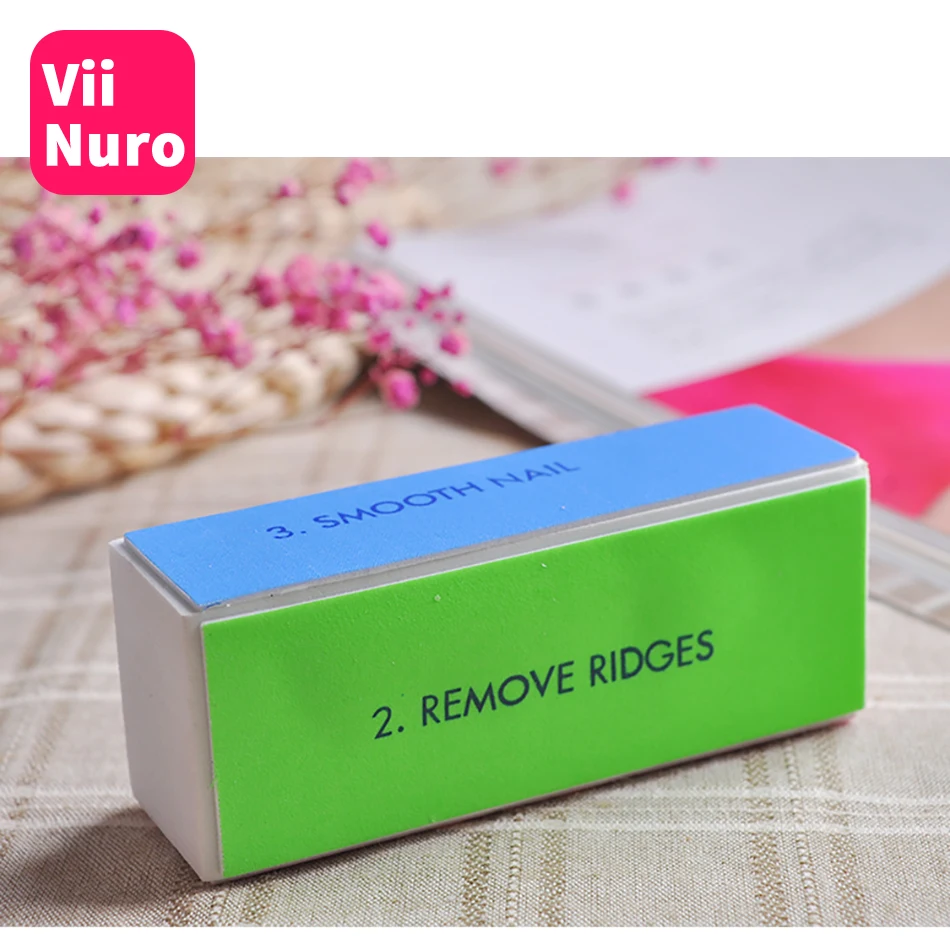 

ViiNuro 1Pcs/3Pcs Nail Files For Manicure Professional Polishing File Nail Tool Sanding For UV Gel Polish Nail File Buffer