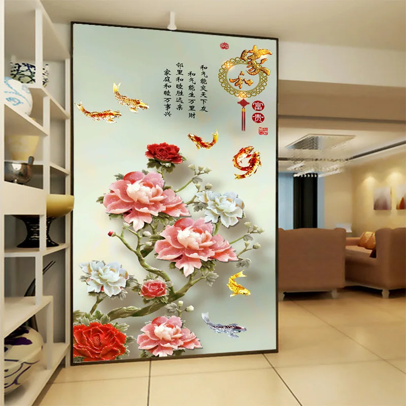 3d HD нежные Цветущие розы цветы фото с стихотворением обои шелковая ткань для крыльца коридор Экран Настенный декор
