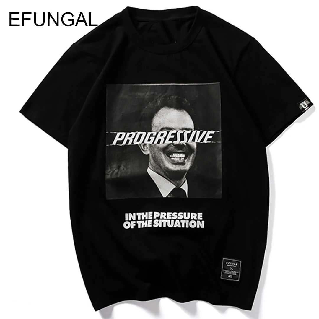 

EFUNGAL Summer T-shirts Men Women Casual Cotton Pullover O-neck Harajuku Streetwear Hip Hop Tees Swag Hawaii Short Sleeve FD99