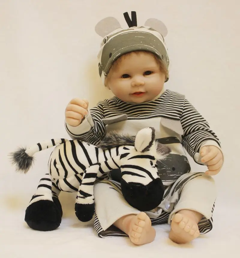 Bebes reborn com corpo de silicone menino 22 &quot55 см настоящие силиконовые куклы для маленьких