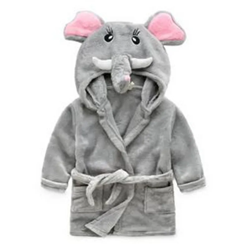 Anak Jubah Flanel Berymond Baru Hewan Bentuk Anak Gadis Mandi Bayi