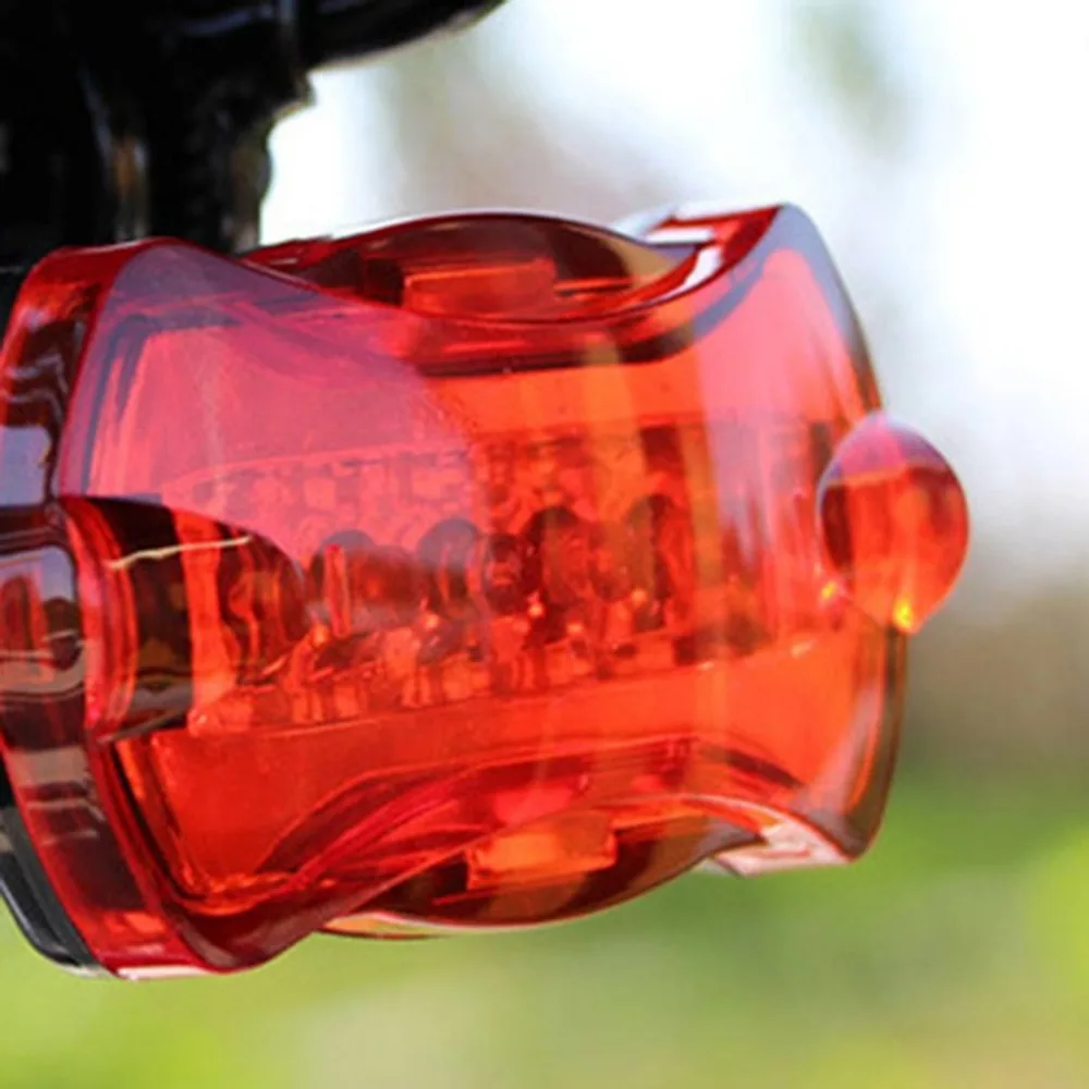 Непромокаемый супер яркий на батарейках задний фонарь для велосипеда задний фонарь Яркий 5LED велосипедный защитный задний фонарь 2018