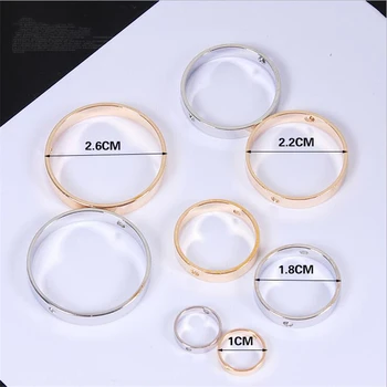 

50pcs/lot new creative arrival fashion metal gold geometric round connectors for women diy earrings jewelry making accessories