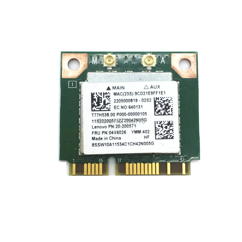 New RTL8821AE 802.11ac 433Mbps WiFi Dual Band Bluetooth 4.0 Card FRU: 04X6026 for Lenovo laptop