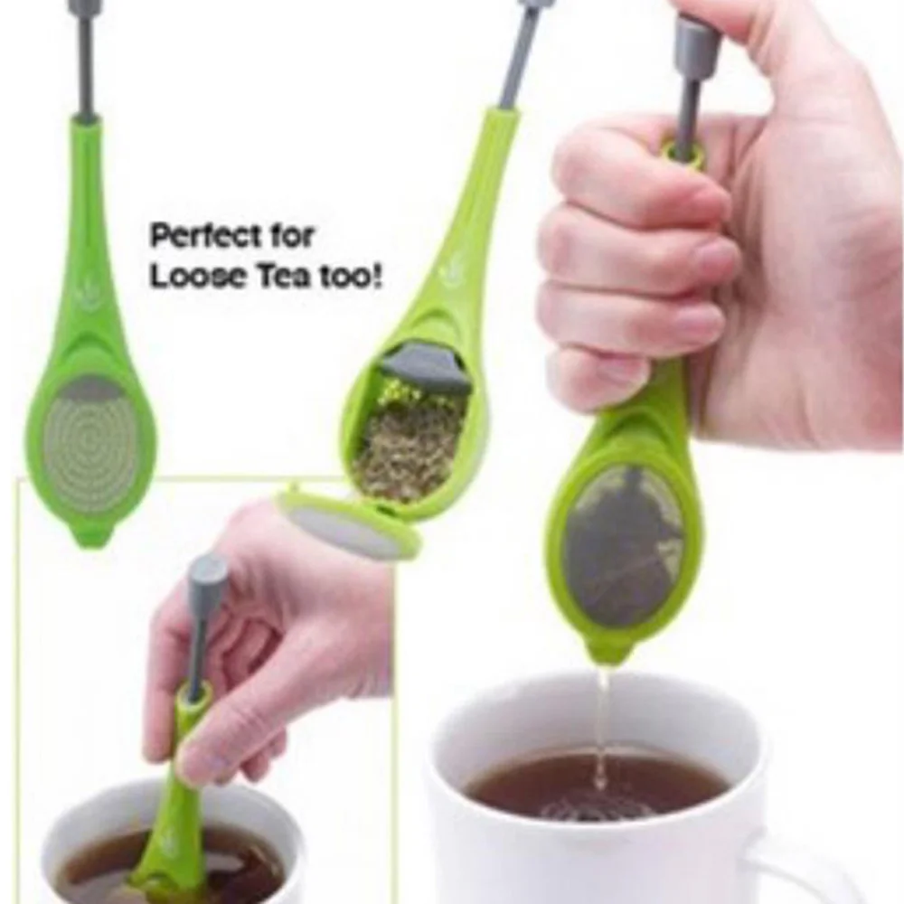 1 шт. практическая многоразовая чайная ситечко для заваривания чая, пищевое пластиковое устройство для заваривания чайных шариков, травяной фильтр для специй, кухонные инструменты