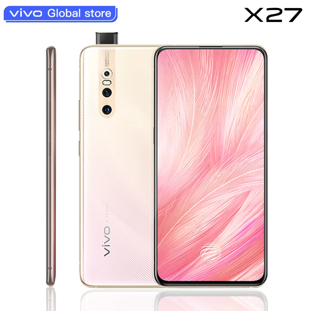

Original vivo X27 Mobile Phone celular Android 9.0 Snapdragon Octa Core 8+128 Fingerprint 48.0MP AI HiFi Elevating Camera