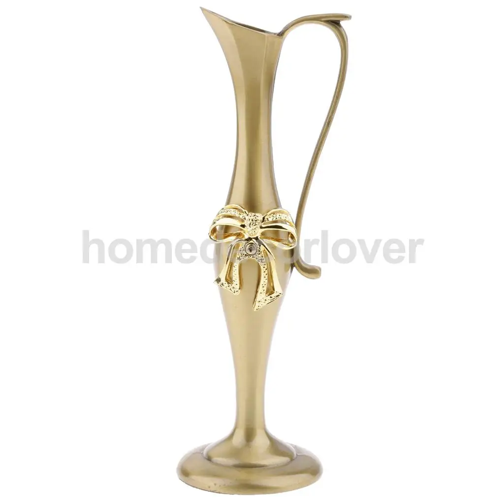 Vintage Shabby Chic Flower Vase Swan/Peacock Alloy Flowers Bottle Jug Wedding Home Decor