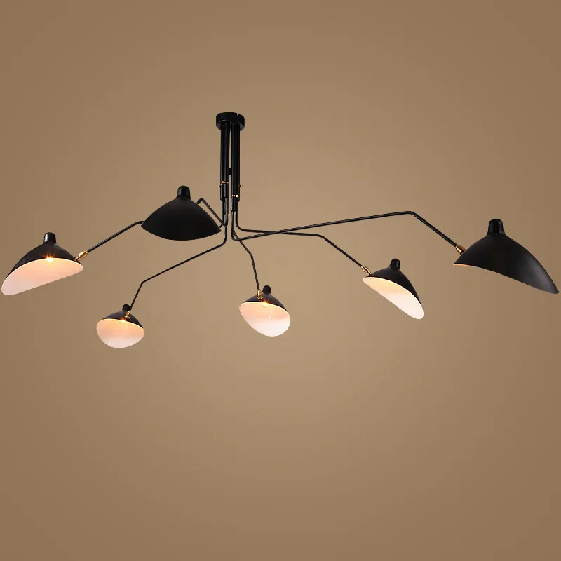 Creative Post Modern Designer Ceiling Light Nordic Rotating Black