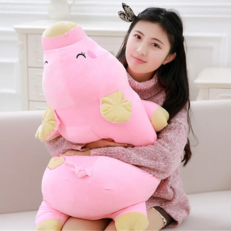

Fancytrader Lovely 90cm Big Cartoon Pig Plush Pillow 35inch Giant Soft Animal Pink Pigs Stuffed Toy Doll Gifts for Children