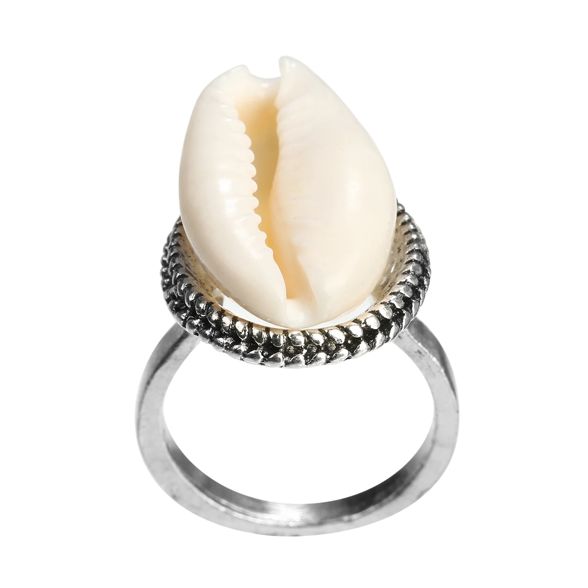 Charms Cowry Cowrie Ring Boho Womens Natural Sea Shell Finger Rings Anillos Mujer Gothic Beach Jewelry Shellhard