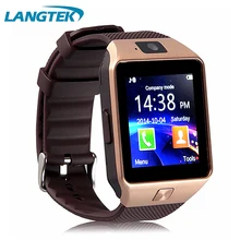 Langtek Popular Smart Watch DZ09 With Camera Bluetooth WristWatch SIM Card Smartwatch For Android Phone Support Multi Language