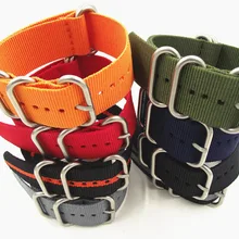 10 шт./лот сверхмощный нейлоновый ремешок 18 мм 20 мм 22 мм 24 мм нейлоновый ремешок для часов ремень для часов