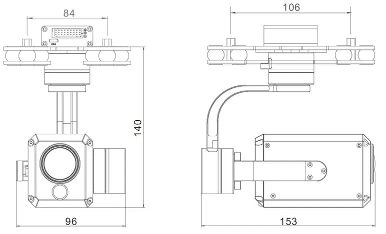 4k 25x оптический зум gimbal камера для дрона с 25 мегапикселей воздушный Дрон промышленная инспекция съемки поиск спасательных