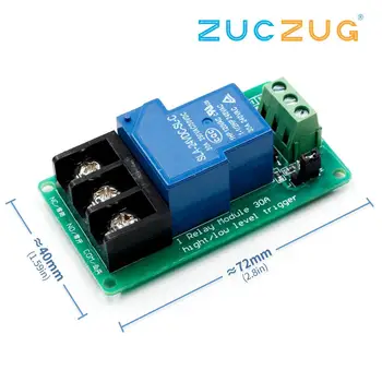

ONE 1 channel relay module 30A with optocoupler isolation 5V 12V 24V supports high and low Triger trigger