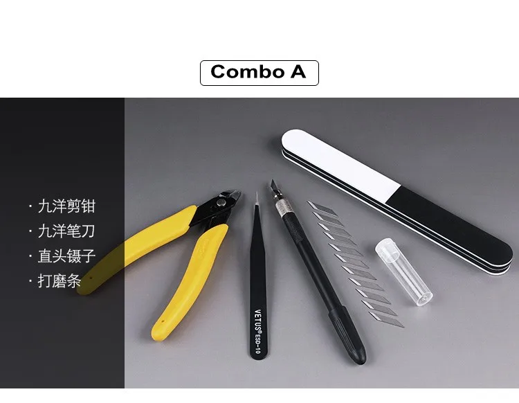 Model Building Tools Combo For Gundam Tools Military Hobby Model DIY Accessories Grinding Cutting Polishing Tools Set