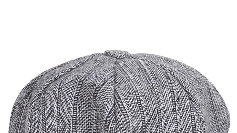 Женская шапка восьмиугольная берет шерстяной осень зима газетная шапочка головной убор для женщин ретро тени полосы художника