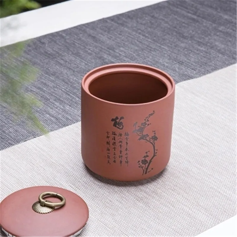 Керамическая чайная канистра чайный горшок керамическая банка Yixing Zisha Pu'er